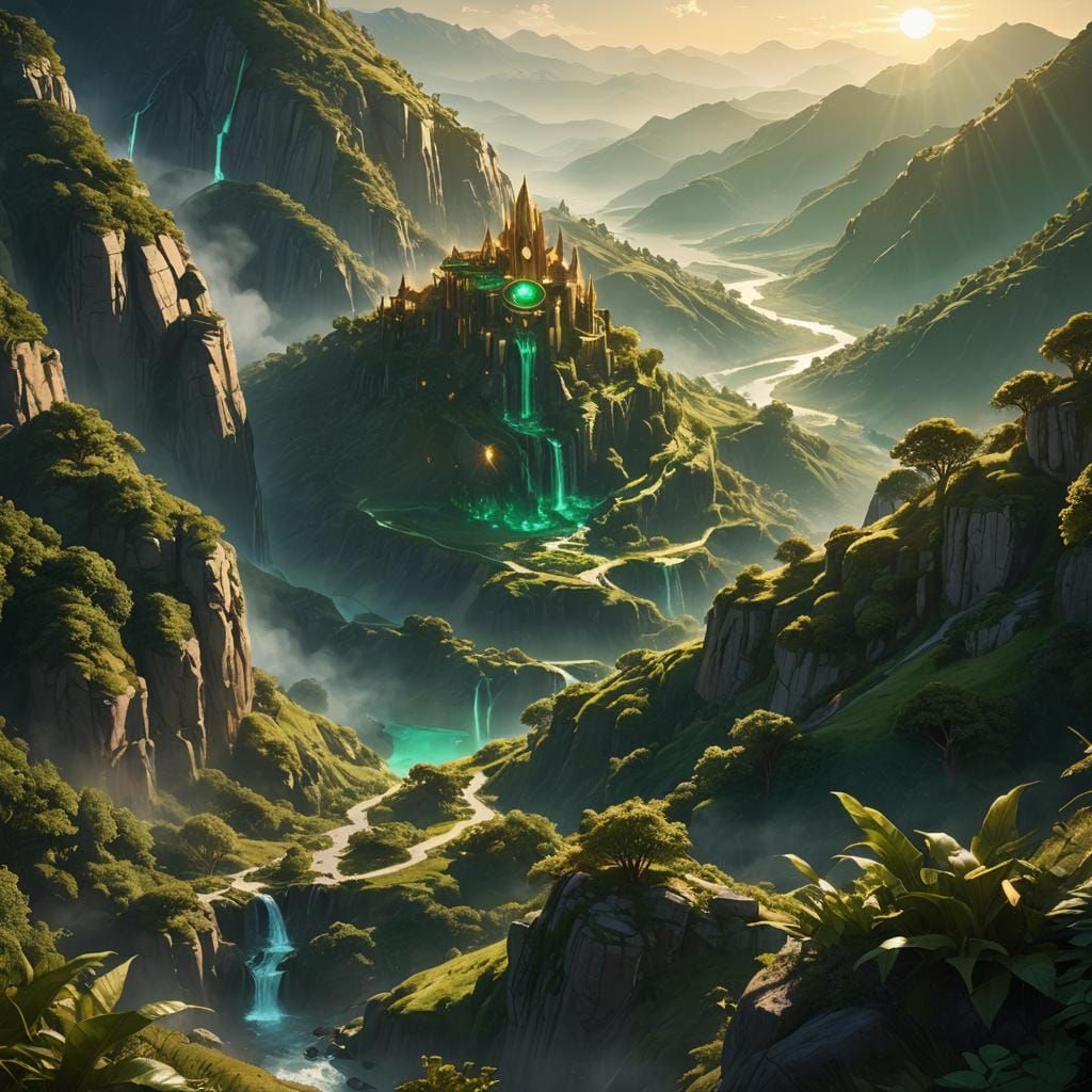 Smiling Face in Sunlight: Detailed Matte Painting