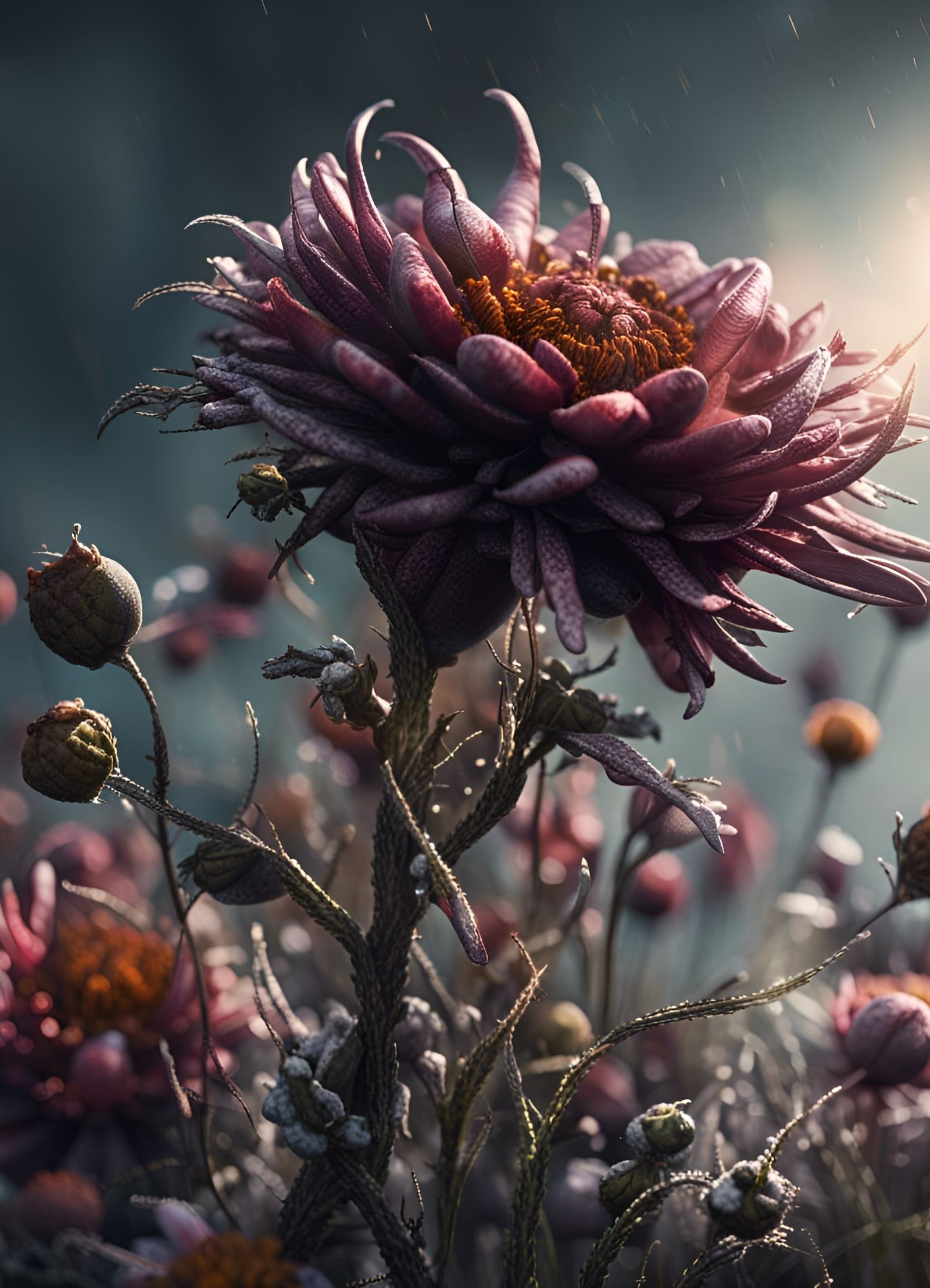 Exploding Marigolds: Hyperdetailed Cinematic Photography