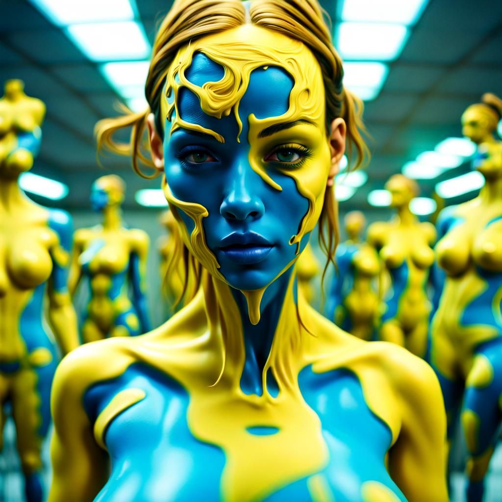 Upside Down: Detailed Concept Art of Beautiful Girls