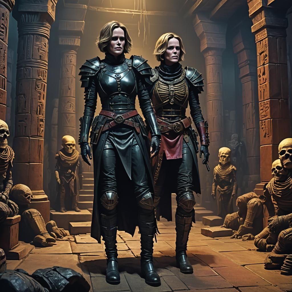 Dark Fantasy Prison Guard in Mummy Chamber