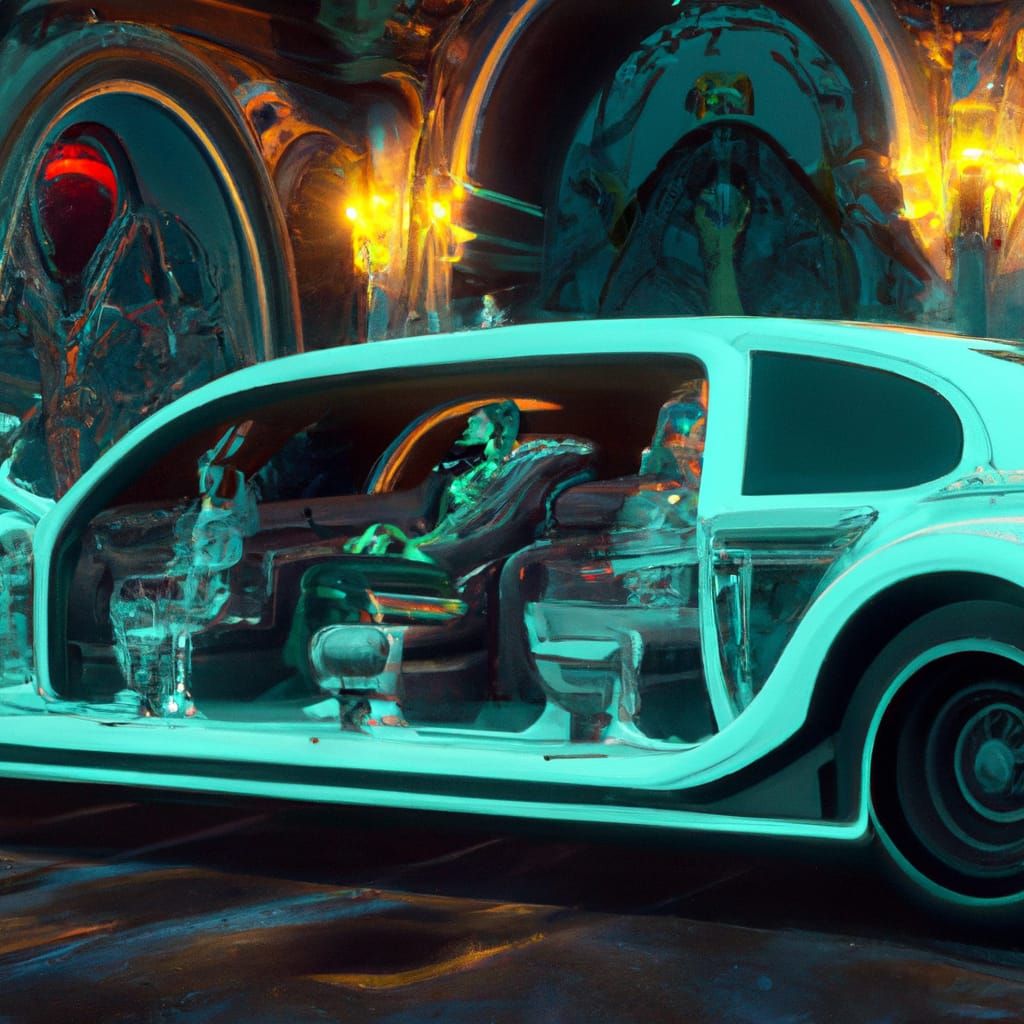 Haunted Crypt Keeper in a Limo