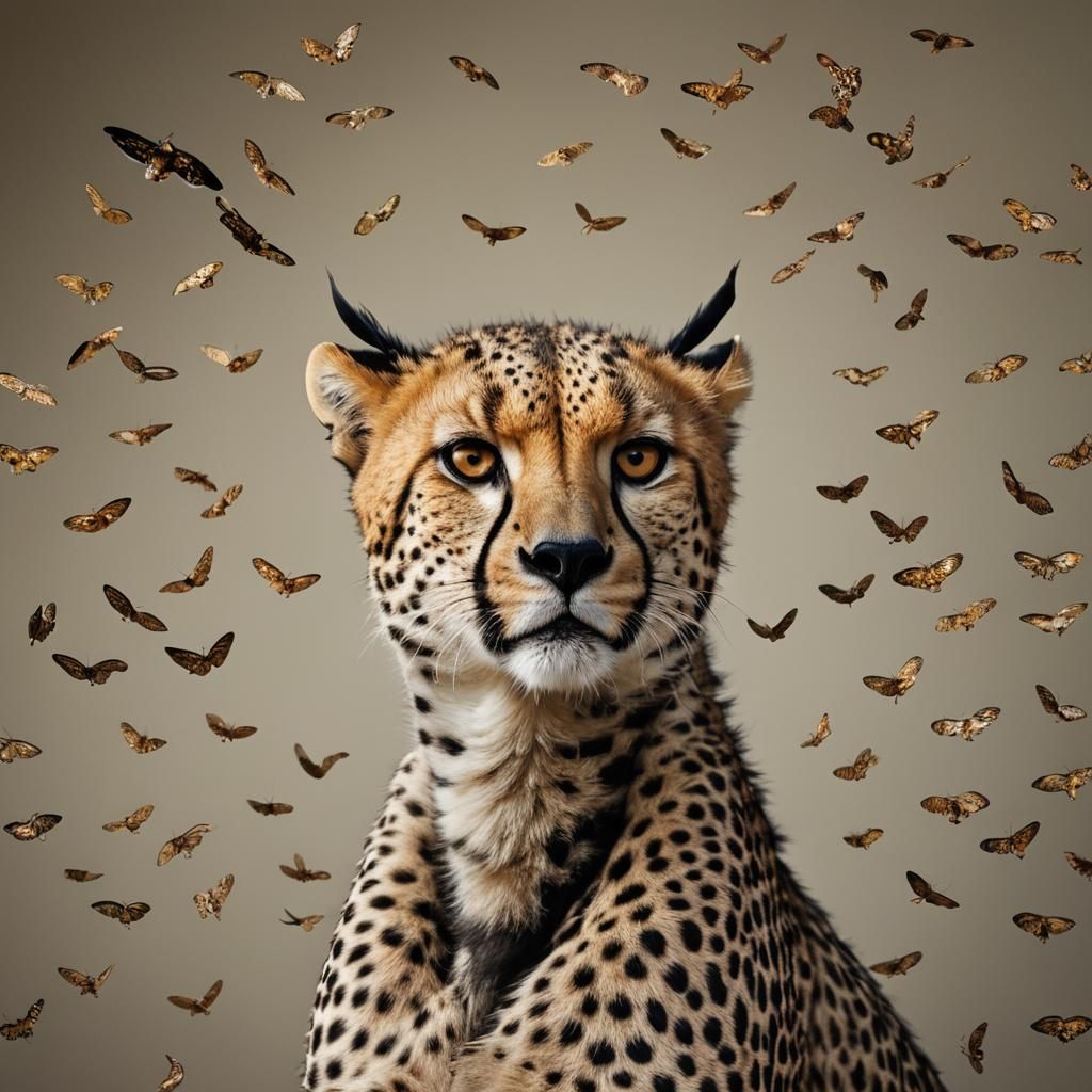 Cheetah Bird-Wing Scorpion Hybrid: Professional Color Portra...