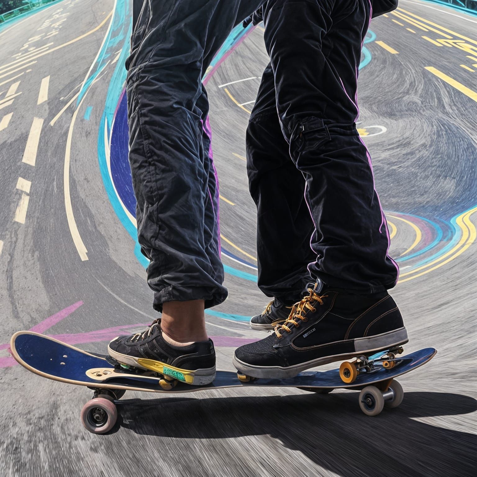 Skateboarding Friends Journey Through Time and Space