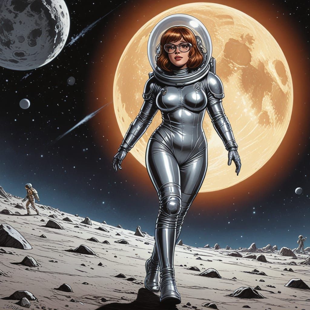 Velma Dinkley as Barbarella in Comic Book Art