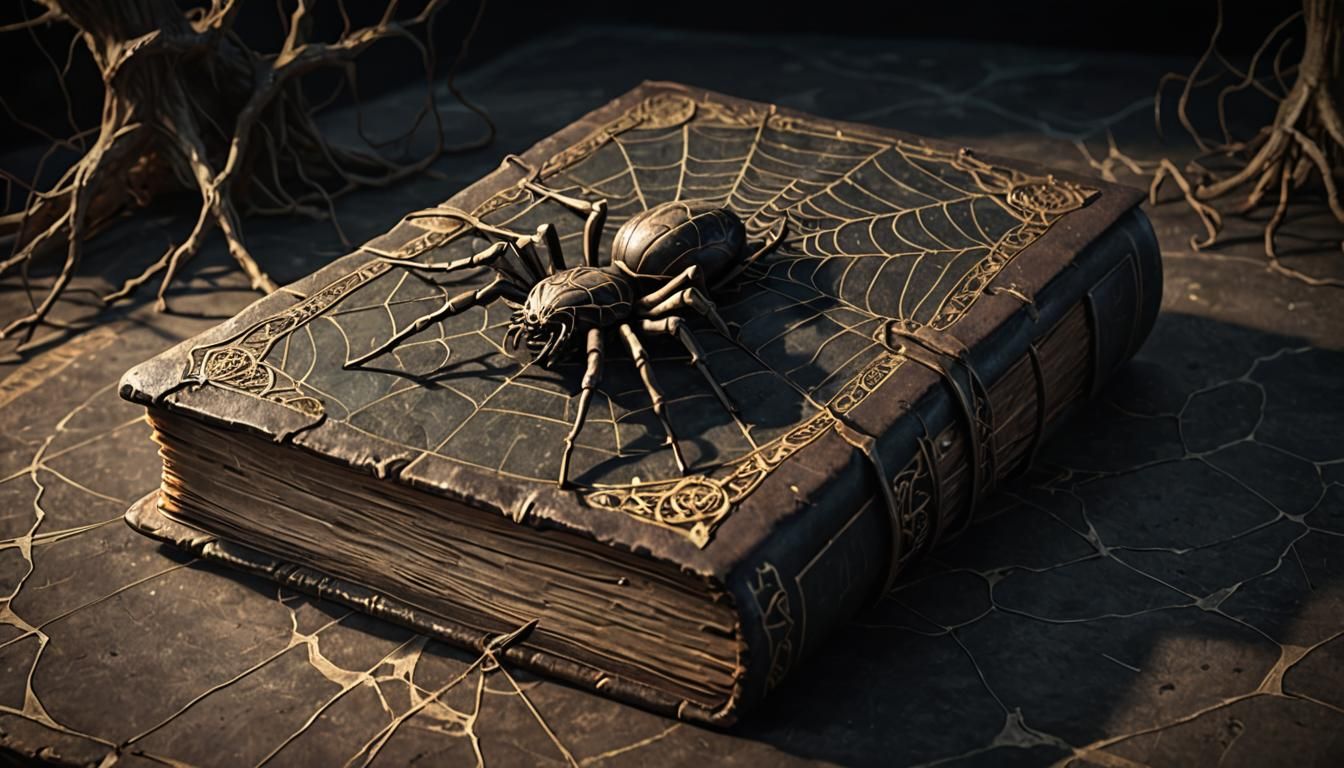 Creepy Magical Tome with Spider Legs