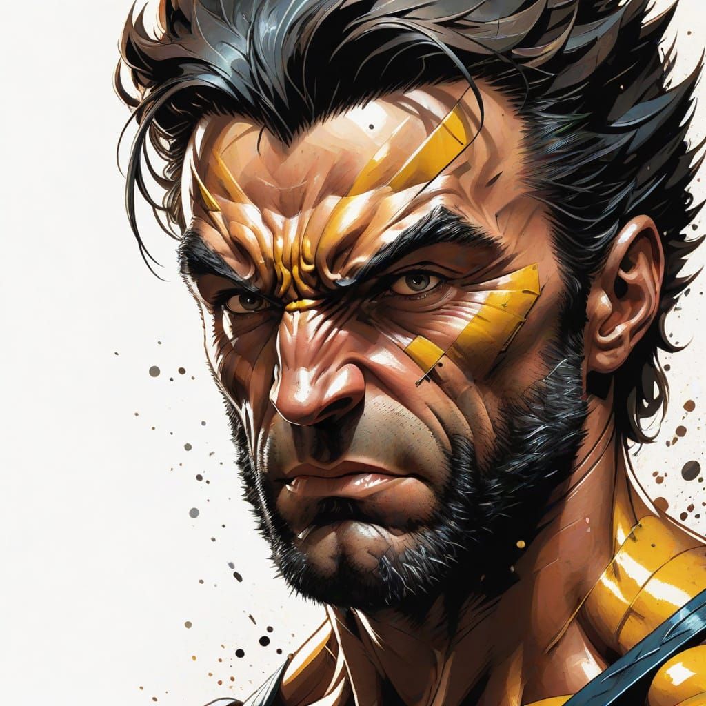 Wolverine Comic Art in Caravaggio Style