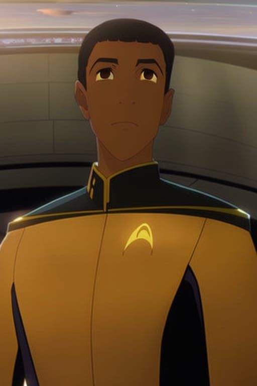 Geordie La Forge in Studio Ghibli Anime Style