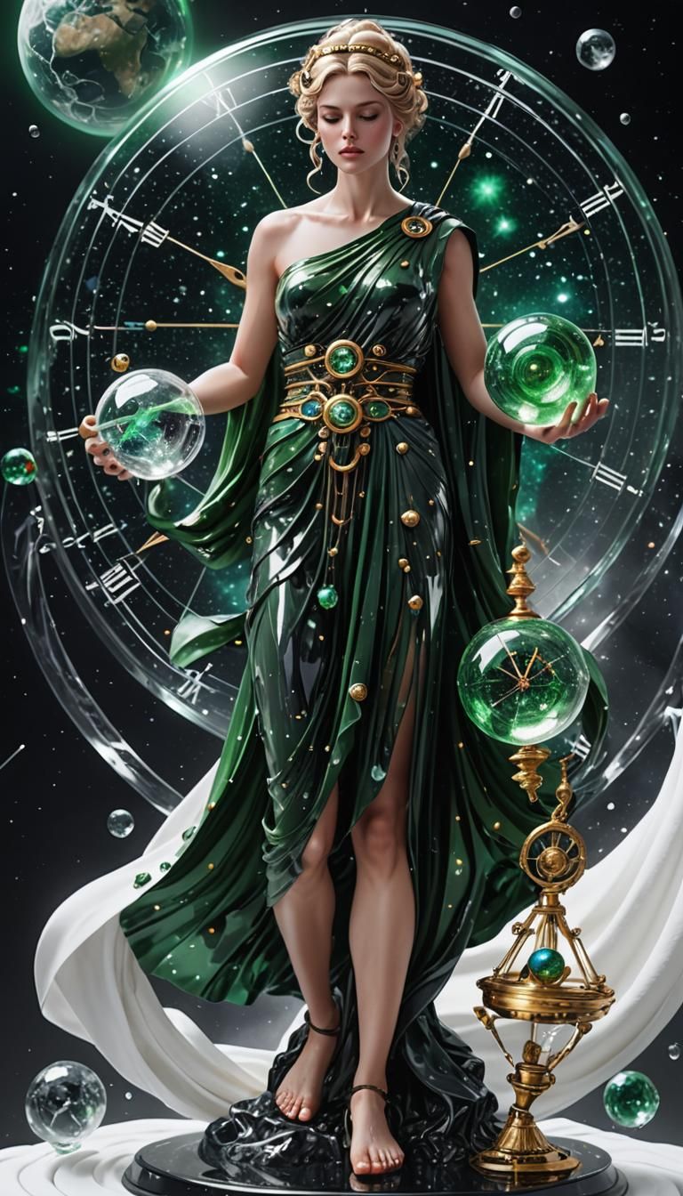 Epic Crystal Goddess Dreams of Galaxies
