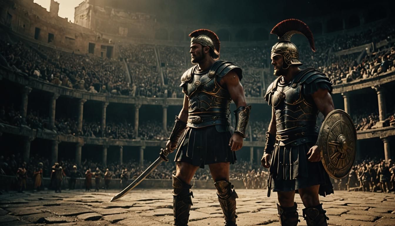Cursed Gladiator Victorious in Dark Coliseum