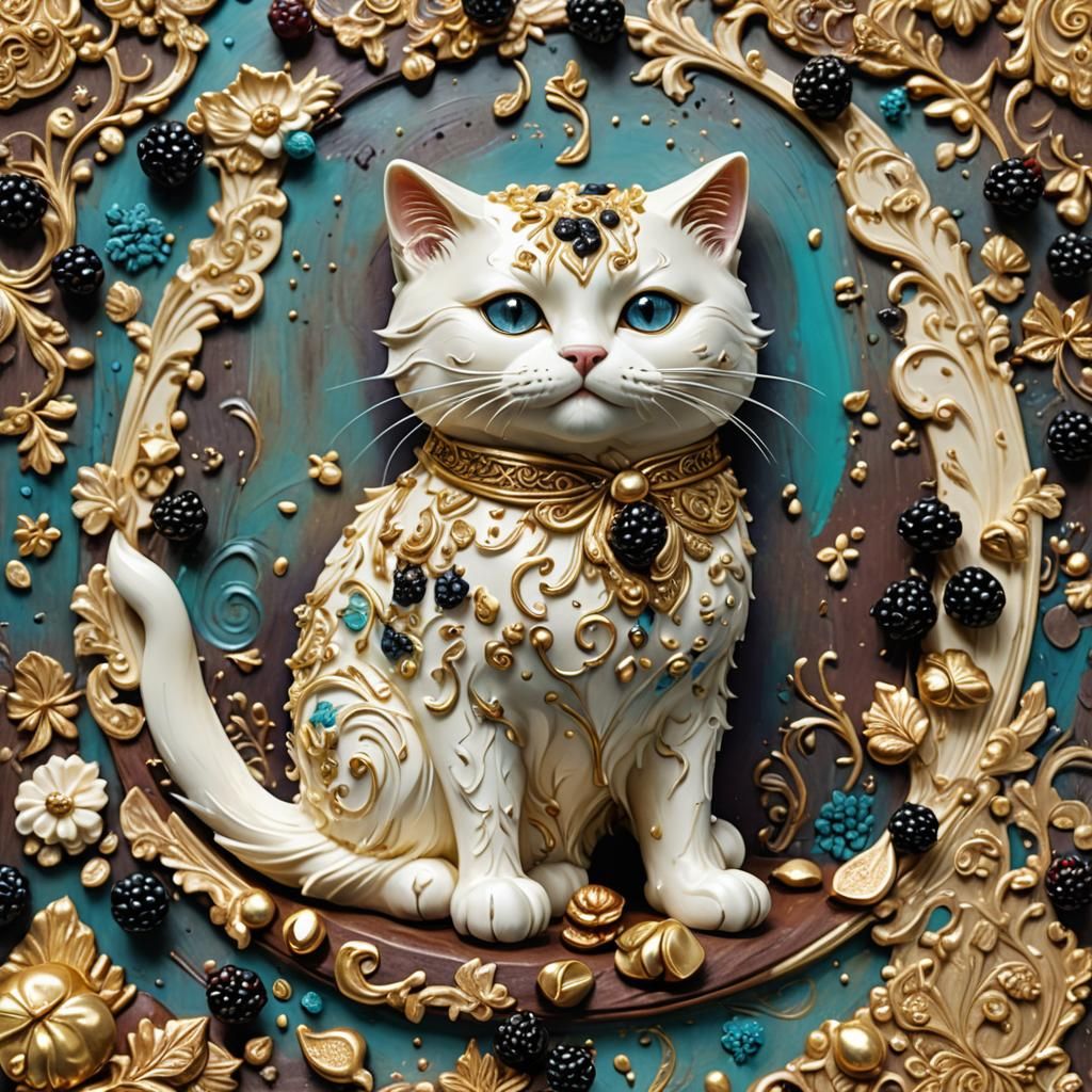 Chocolate Cat Fantasy Inspired by Alan Lee, 8K