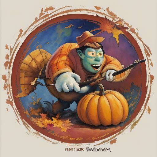 Disney Pixar Fall Harvester in Gouache Style