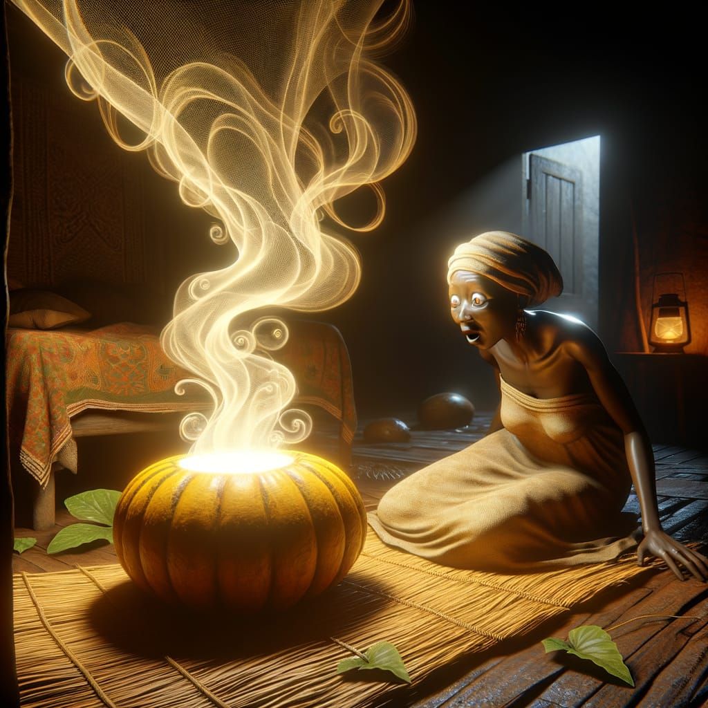 A Woman's Enchanted Nighttime Encounter with a Glowing Calab...