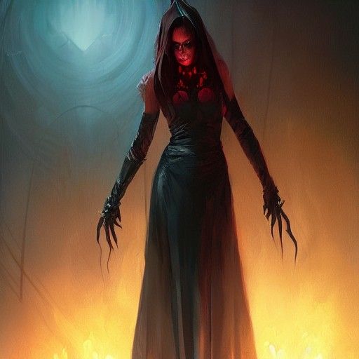Sinister Necromancer Queen Artwork