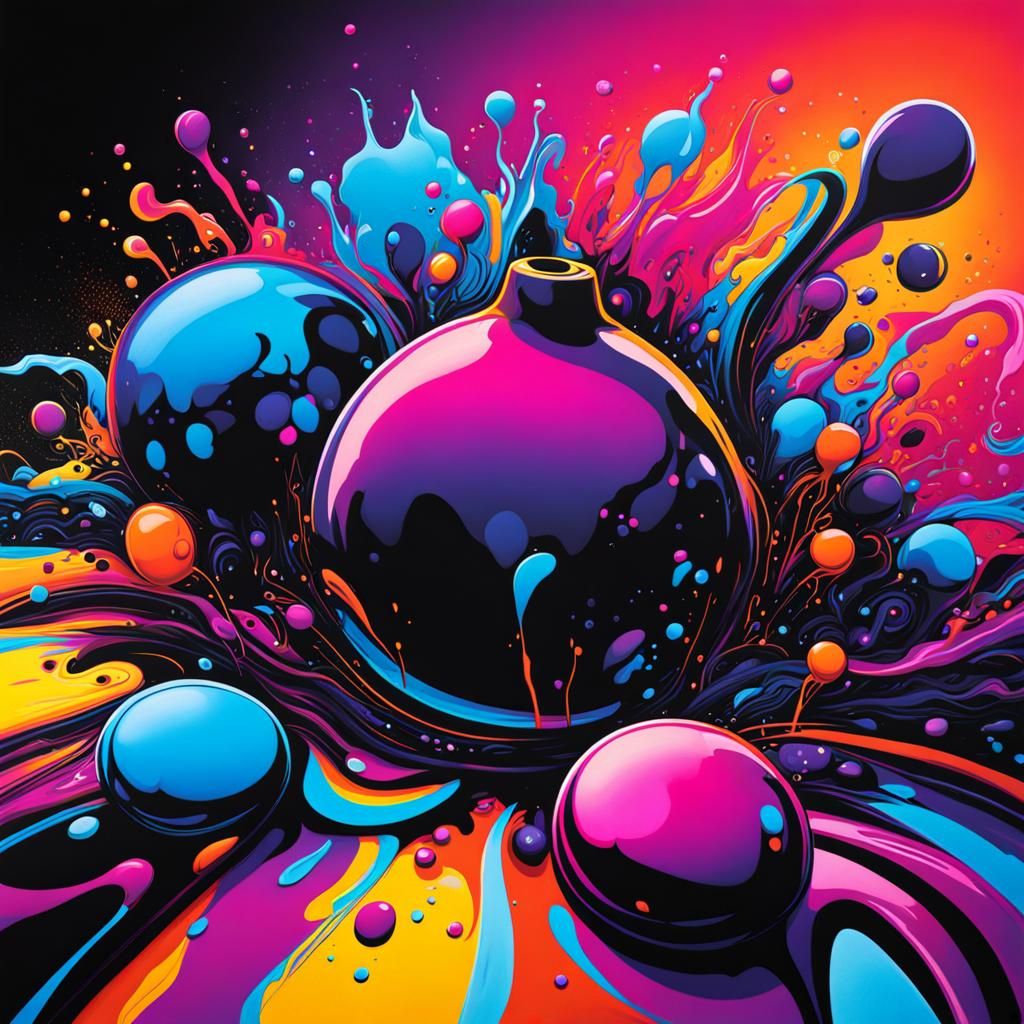 Graffiti Art with Black Light Effect