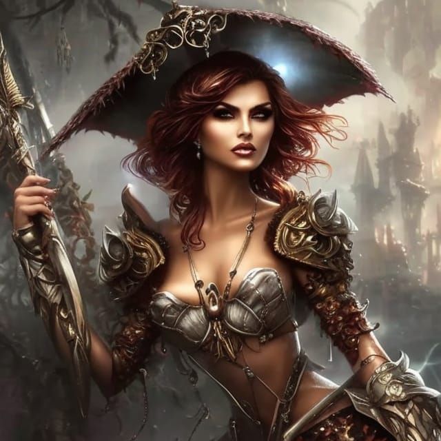 Beautiful Woman Portrait in Romantic Style