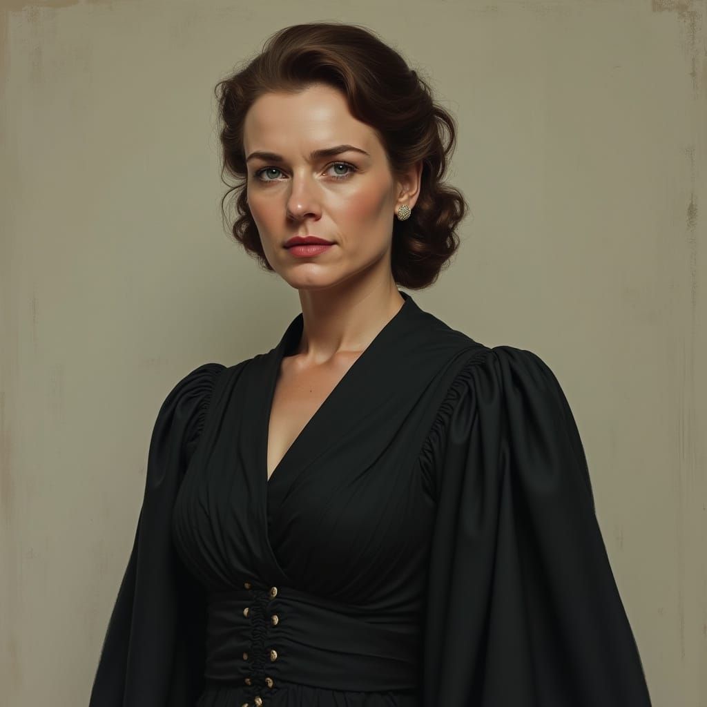 French Judge in Cinematic Digital Art Style