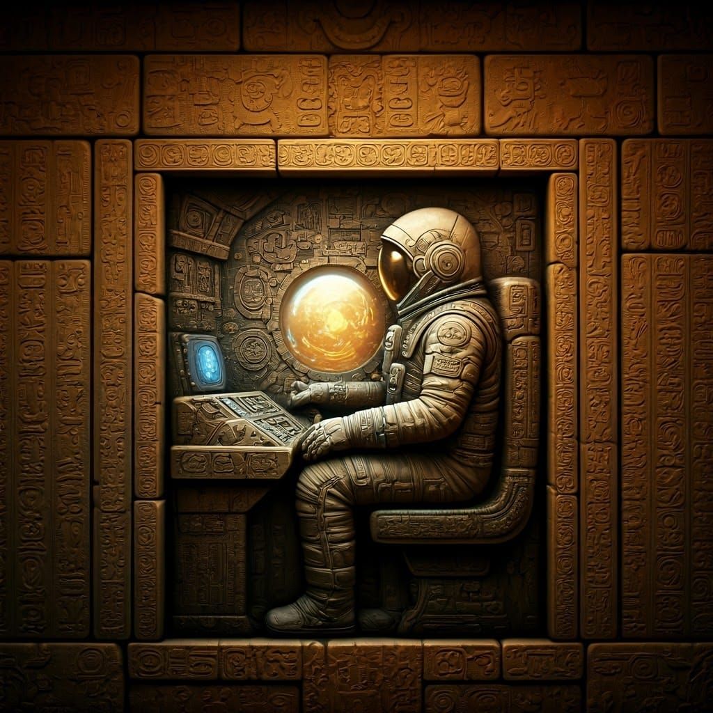 Ancient Astronauts in Futuristic Sci-Fi Temple