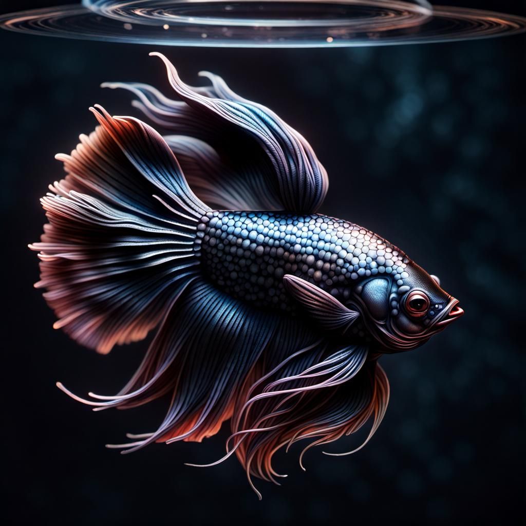 Cosmic Betta Fish: Mystical and Ultra-Detailed