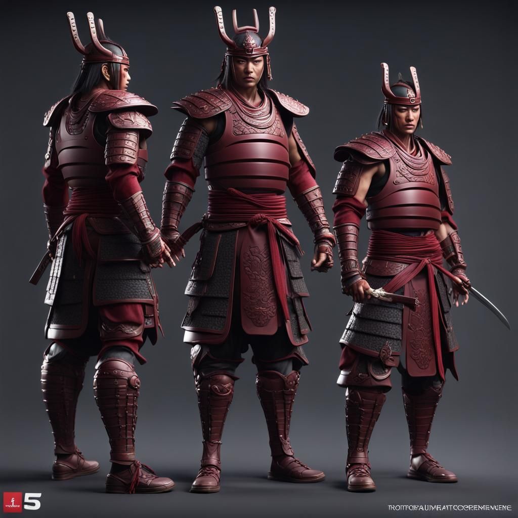 Samurai Warrior in Detailed Matte Painting