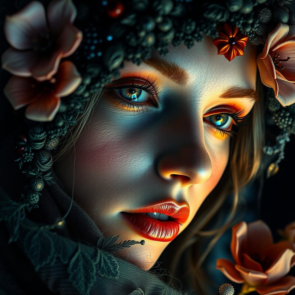 Ethereal Portrait in Chiaroscuro