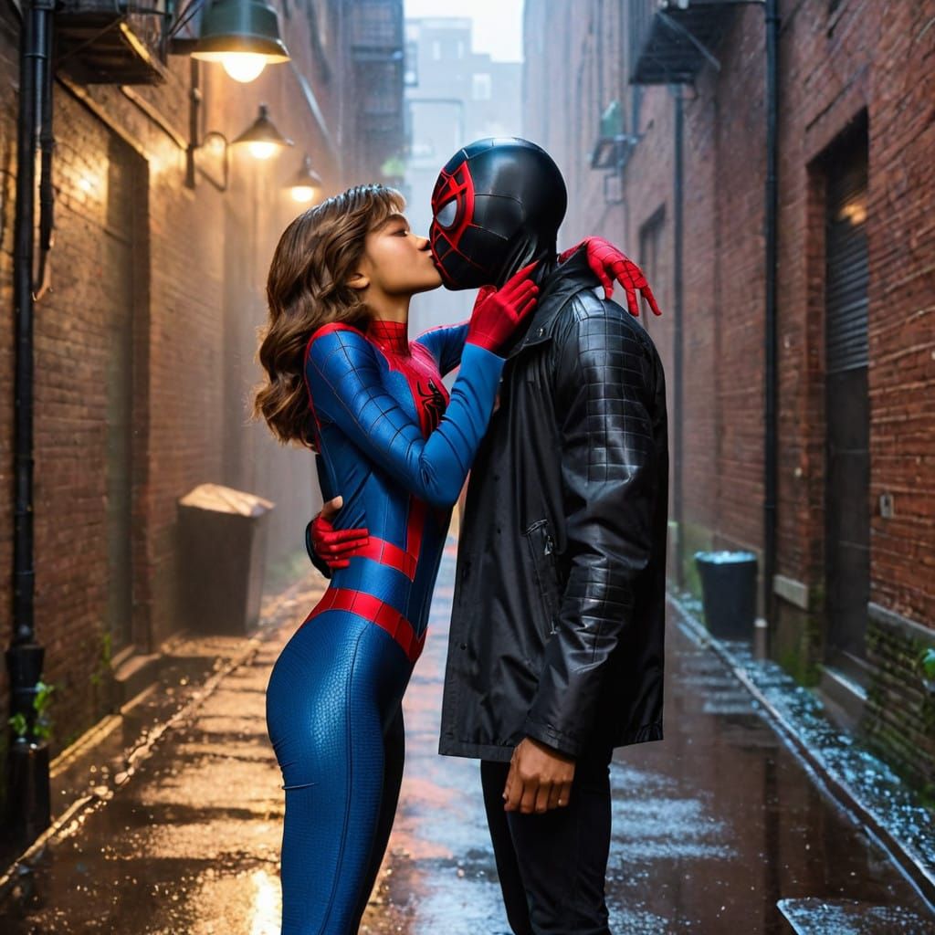 Romantic Spiderman Moment Captured in Cinematic Detail