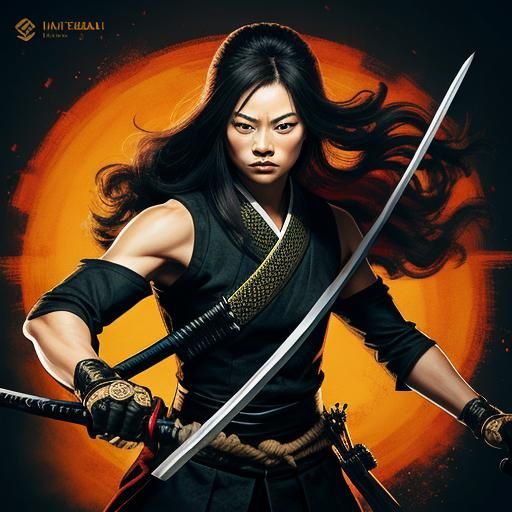 Ancient Japanese Sword in Elegant Style