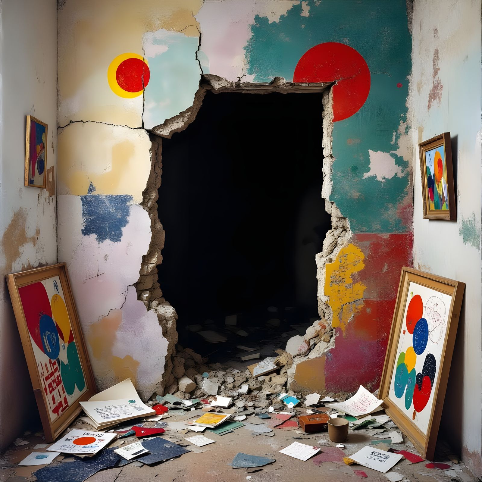 Abstract Multimedia Cutout of an Empty Space