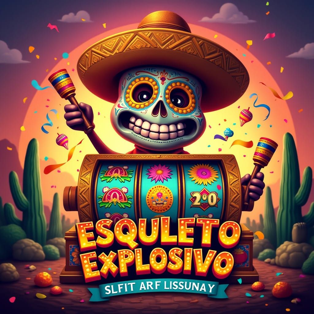 Vibrant Esqueleto Explosivo Slot Machine Fiesta