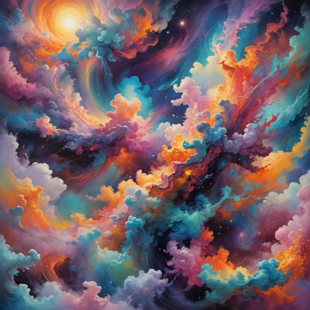 Mystical Voice Reveals Cosmic Messages in Surrealism