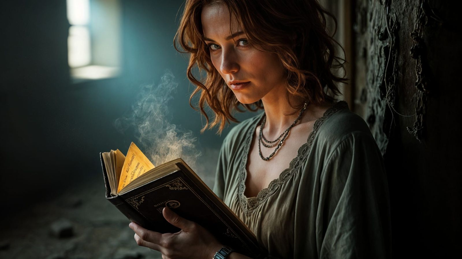 Sinister Close-Up of an Old Journal