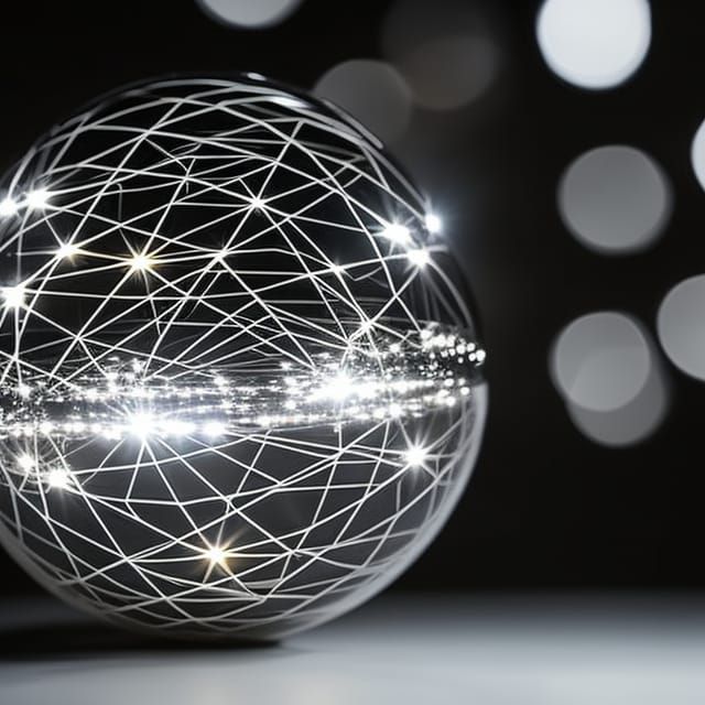 Warm Light in Glass Sphere: Bokeh Photography