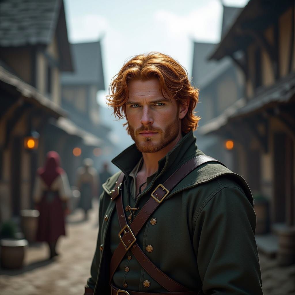 Kvothe in a Medieval Fantasy World, Cinematic Film Still