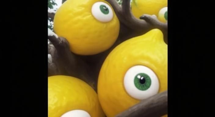 Rotten Mutant Lemon Fruit Monster in Hyperreal Photo