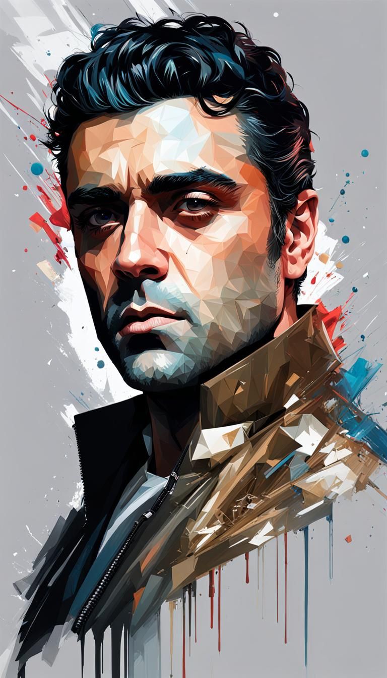 Photorealistic Portrait of Oscar Isaac by WLOP