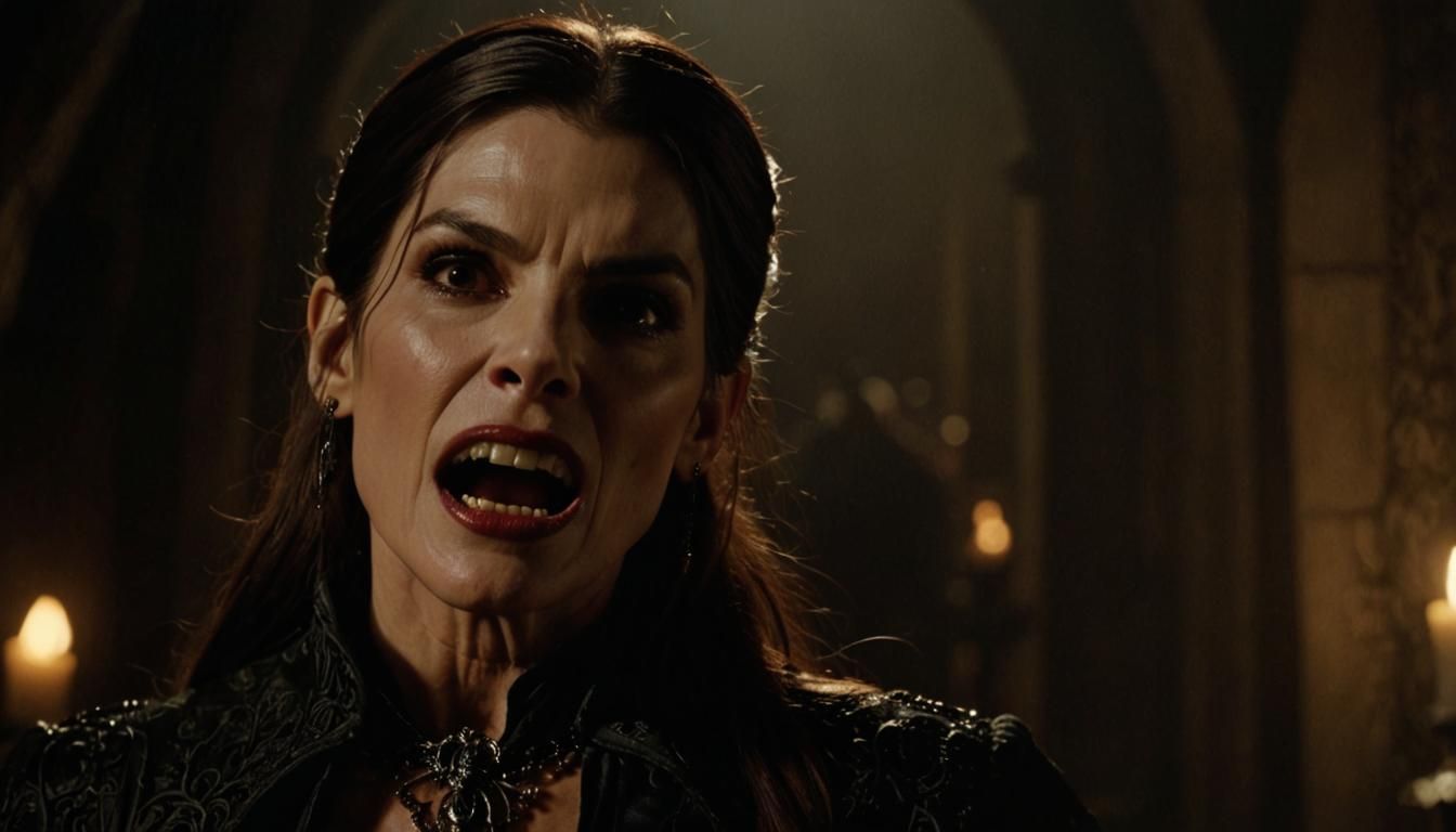 Sandra Bullock as Vampire in Gothic Horror Style