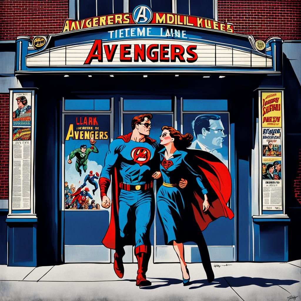 Clark Kent and Lois Lane at the Theater