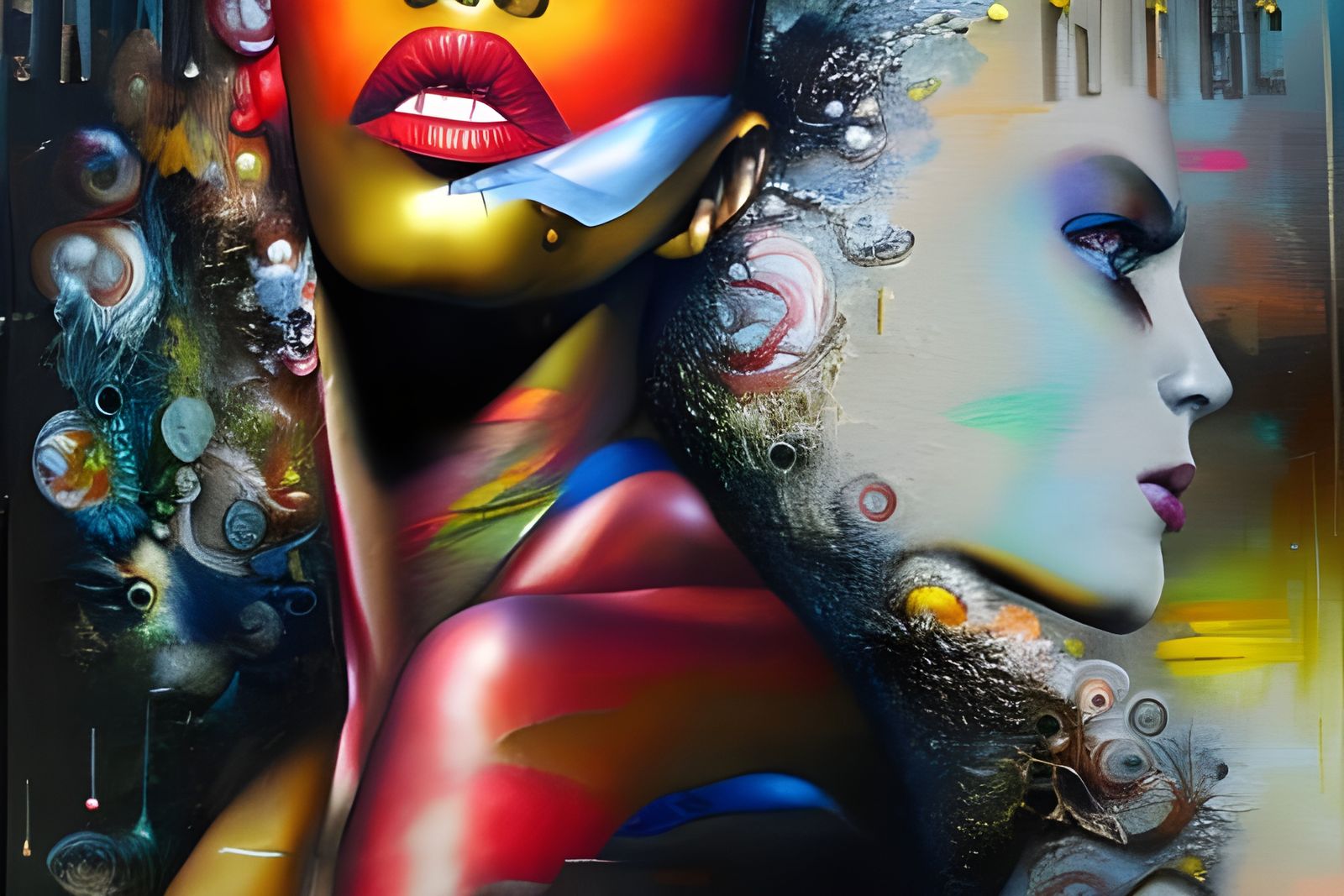 Elemental Oil Painting in Mixed Artistic Styles