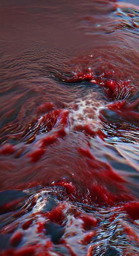 Blood in Water: Dramatic 3D Render