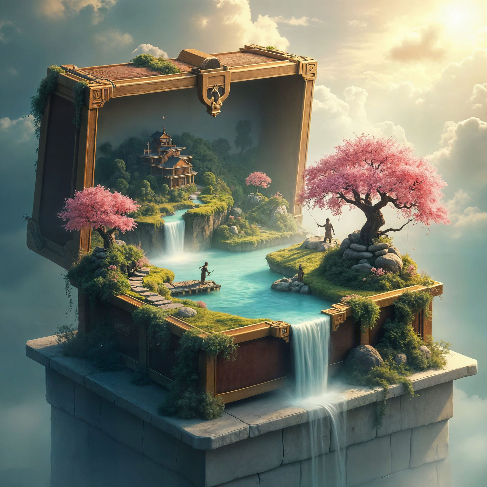 Floating Island Village in Mythic Treasure Chest