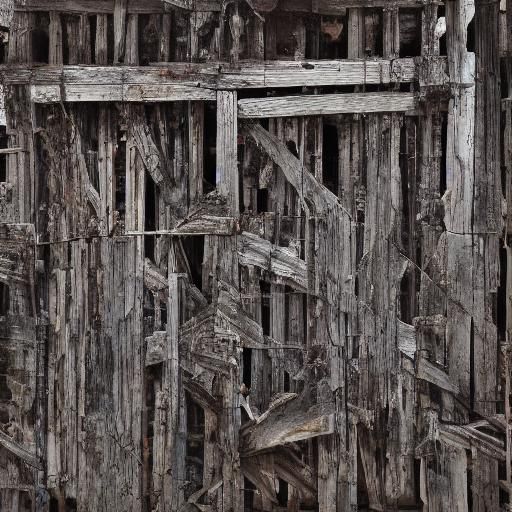 Weathered Face Witnessing Chaos: Surreal Abstract Art