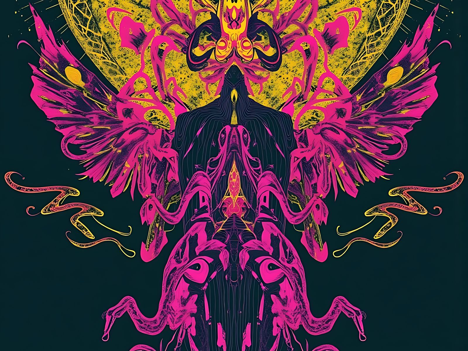 Cyberpunk Rebirth in Neon Hues