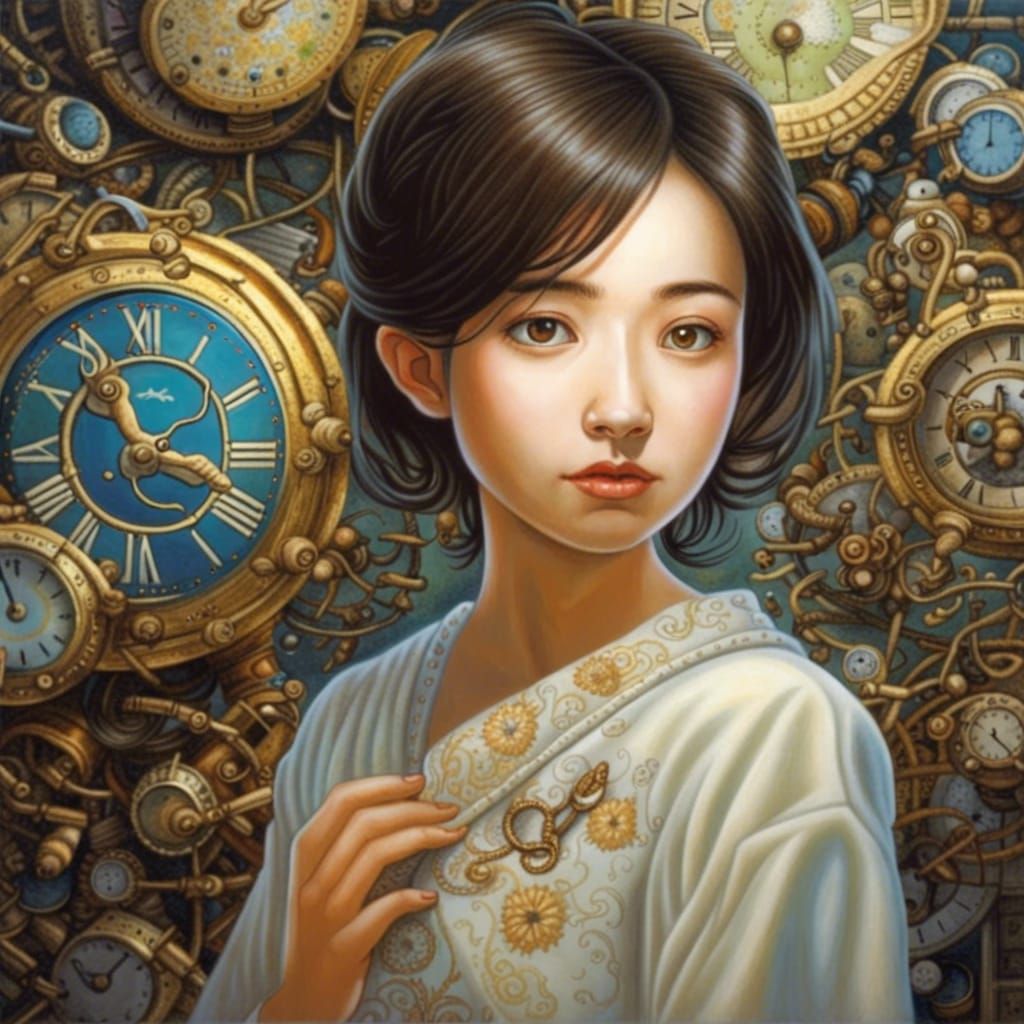 Time Traveling Woman Meets Her Younger Self