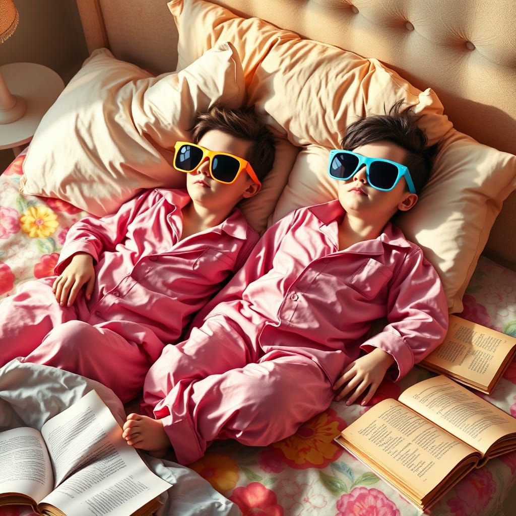 Cozy Pajamas Relax in a Futuristic Bedroom Oasis