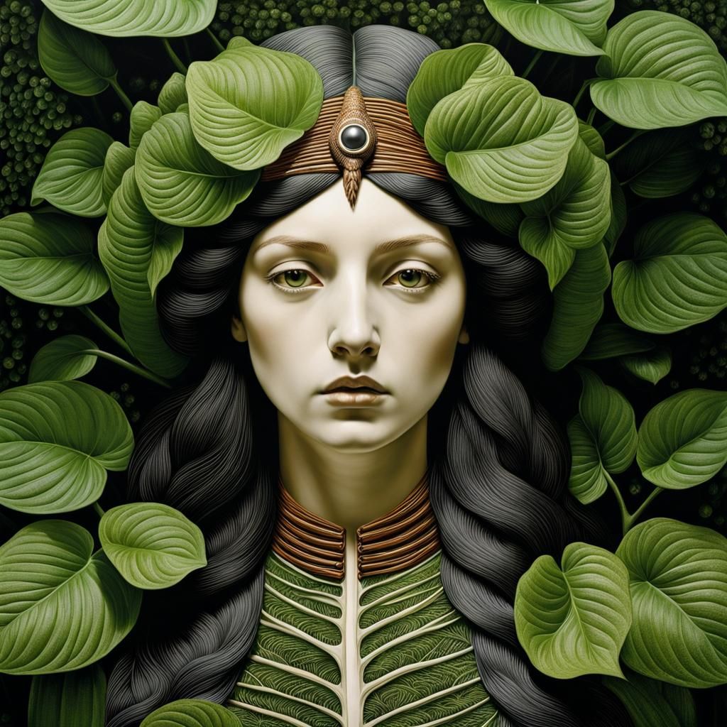 Indigenous Network Hawk with Photosynthetic Carving