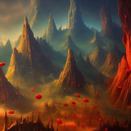 Fantastical Matte Painting in Deep Color, 8k Resolution