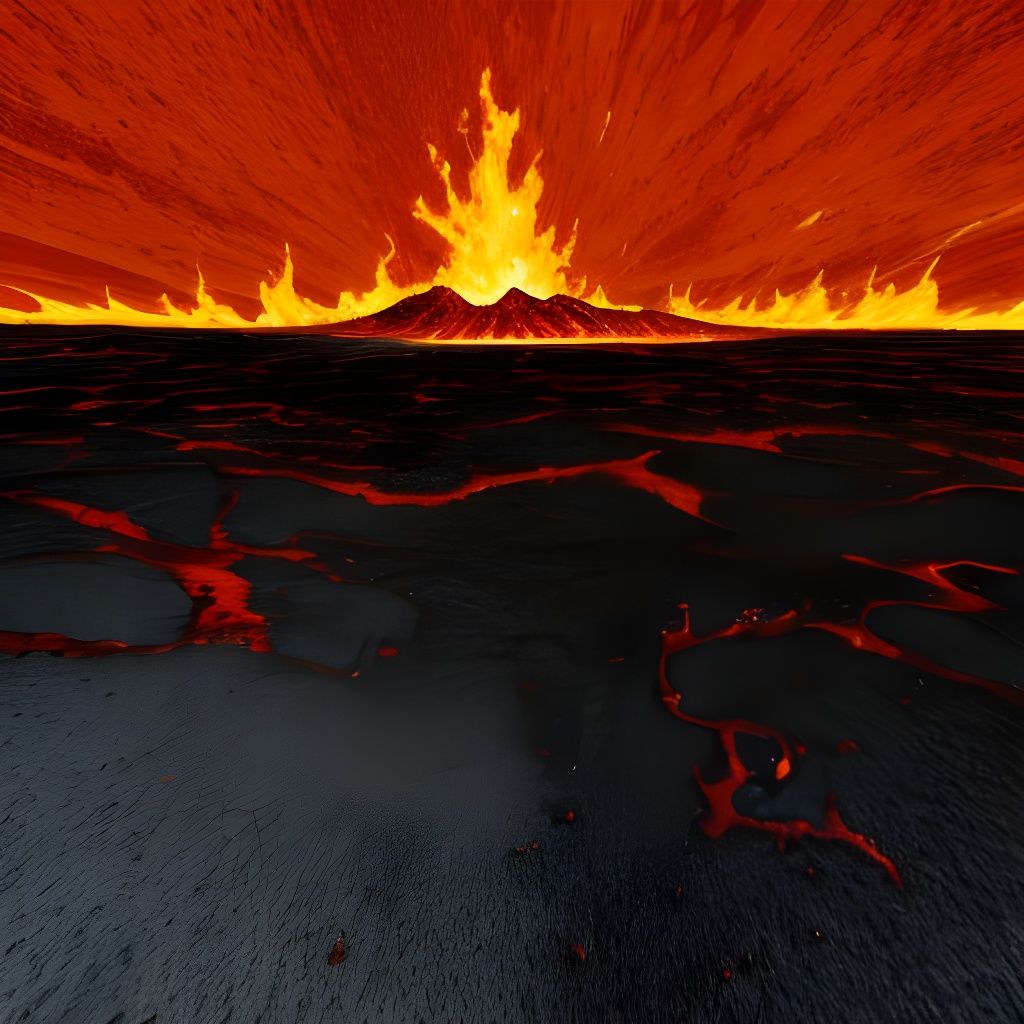 Molten Lava Flowing