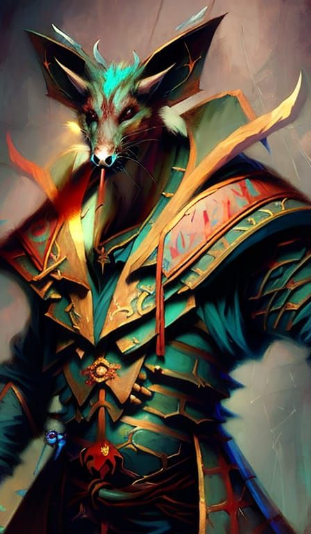 Immortal Ronin Rat King in Anime Style