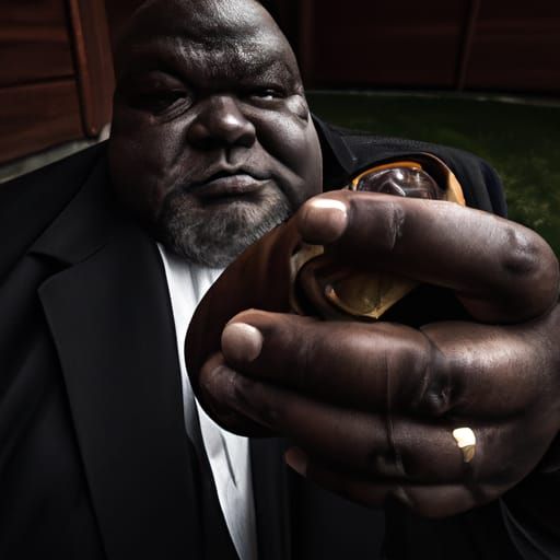 Portrait of Man Smoking Giant Blunt