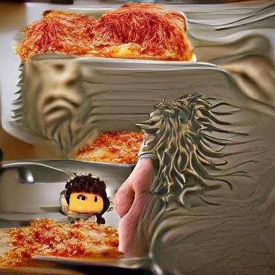 Surreal Garfield Lasagna Craving