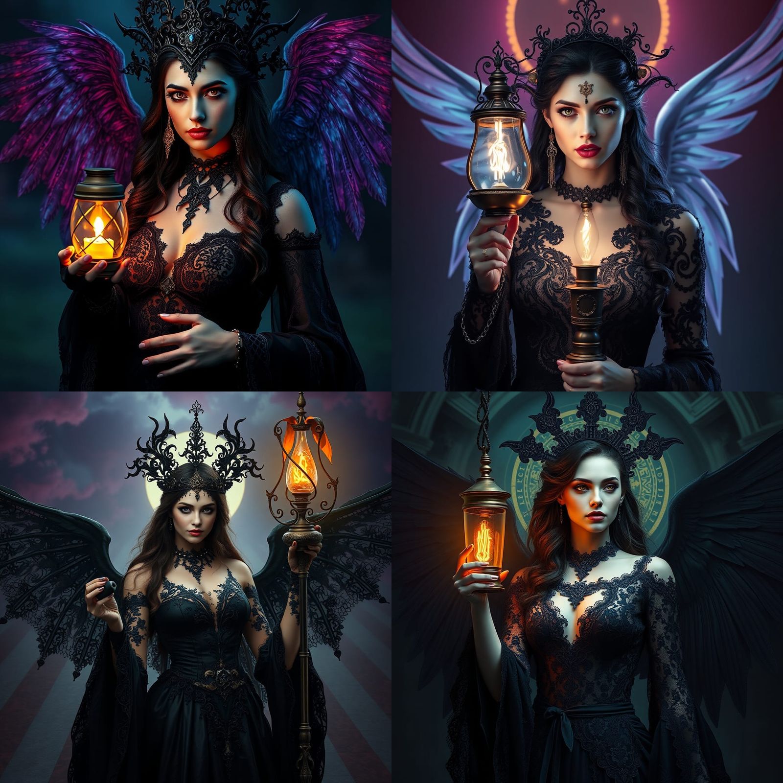 Goddess Hecate Illuminates the Crossroads in Triadic Colors